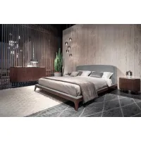 Picture Luxurious, Comfortable Bed, Oak Structure Finished with Velvet Upholstery - Bamax