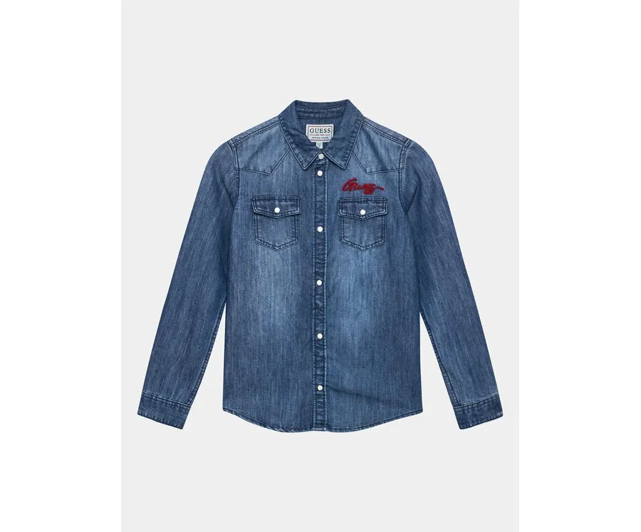 obrazek 1 Guess Koszula jeansowa L3BH00 D4UE0 Niebieski Regular Fit