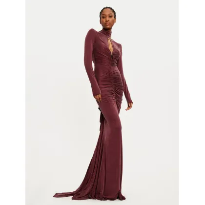 Zdjęcie Elisabetta Franchi Sukienka wieczorowa AB-616-46E1-V800 Bordowy Regular Fit