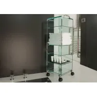 Zdjęcie Ekskluzywne szklane półeczki na kółkach - Tonelli Design