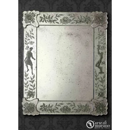 Zdjęcie Klasyczne lustro ze szkła Murano