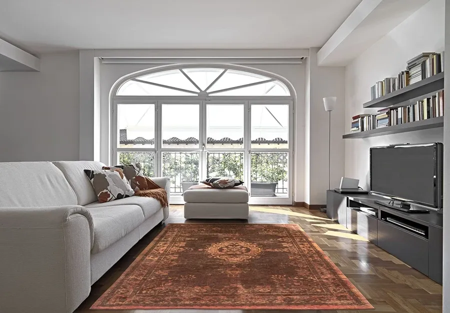 obrazek 2 Prestiżowy brązowo pomarańczowy dywan klasyczny - DARK PUMPKIN 8264