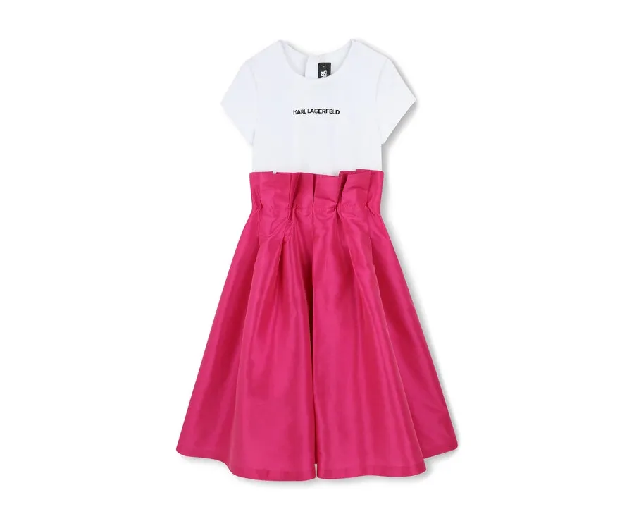 obrazek 1 Karl Lagerfeld Kids Sukienka codzienna Z30460 S Różowy Regular Fit