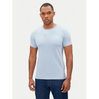 Zdjęcie Pepe Jeans T-Shirt Original Basic PM508212 Błękitny Slim Fit