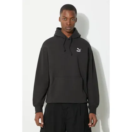Zdjęcie Puma bluza bawełniana BETTER CLASSICS męska kolor czarny z kapturem gładka 624241
