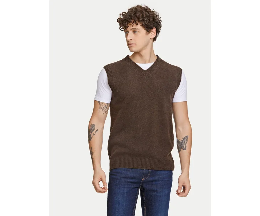 obrazek 1 Lindbergh Sweter 30-800221 Brązowy Relaxed Fit