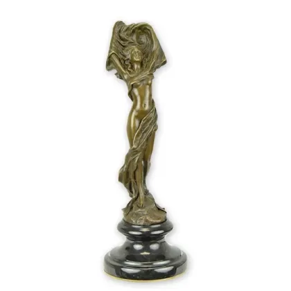 Zdjęcie Wyjątkowa rzeźba tancerki z szalikiem z brązu