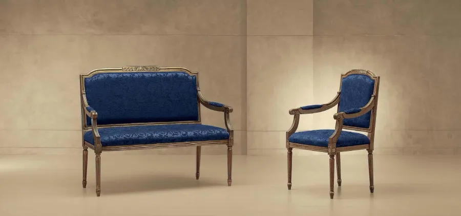 obrazek 1 Unikalna sofa i fotel w stylu francuskim do wyjątkowego salonu – Morello Gianpaolo