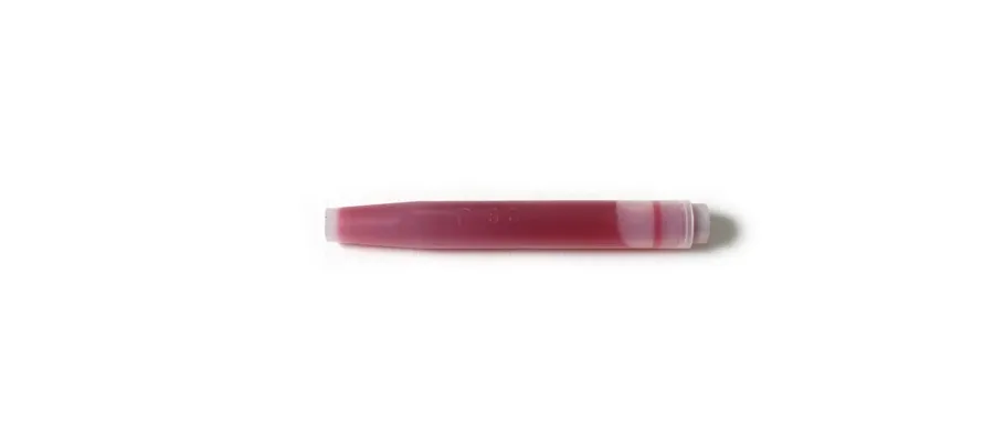 picture 2 Cartridge type dyestuff ink for fountain pen - Red (Pack of 10)
