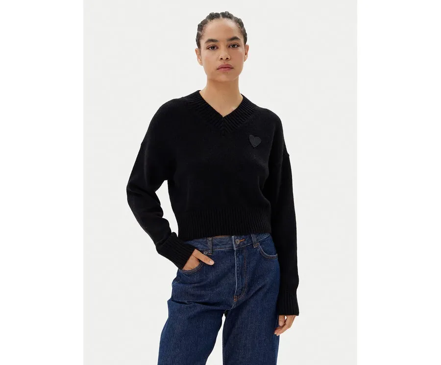 obrazek 1 HUGO Sweter Scutie 50543059 Czarny Relaxed Fit