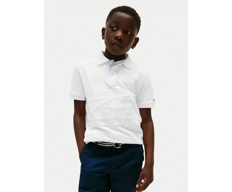 obrazek 1 Tommy Hilfiger Polo Flag KB0KB09714 Biały Regular Fit