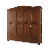Picture Unique Italian four-door wardrobe made of solid wood - height 2 m
