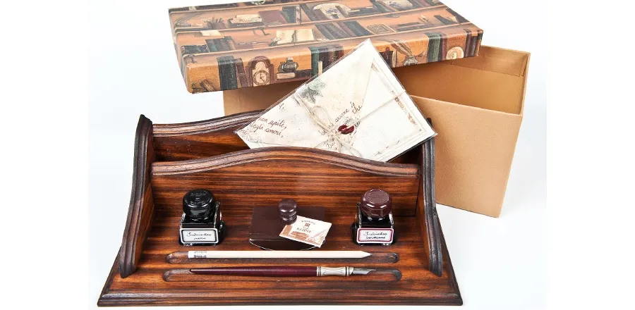 picture 1 Calligraphy set/Desk set - Scrittoio grande in legno 