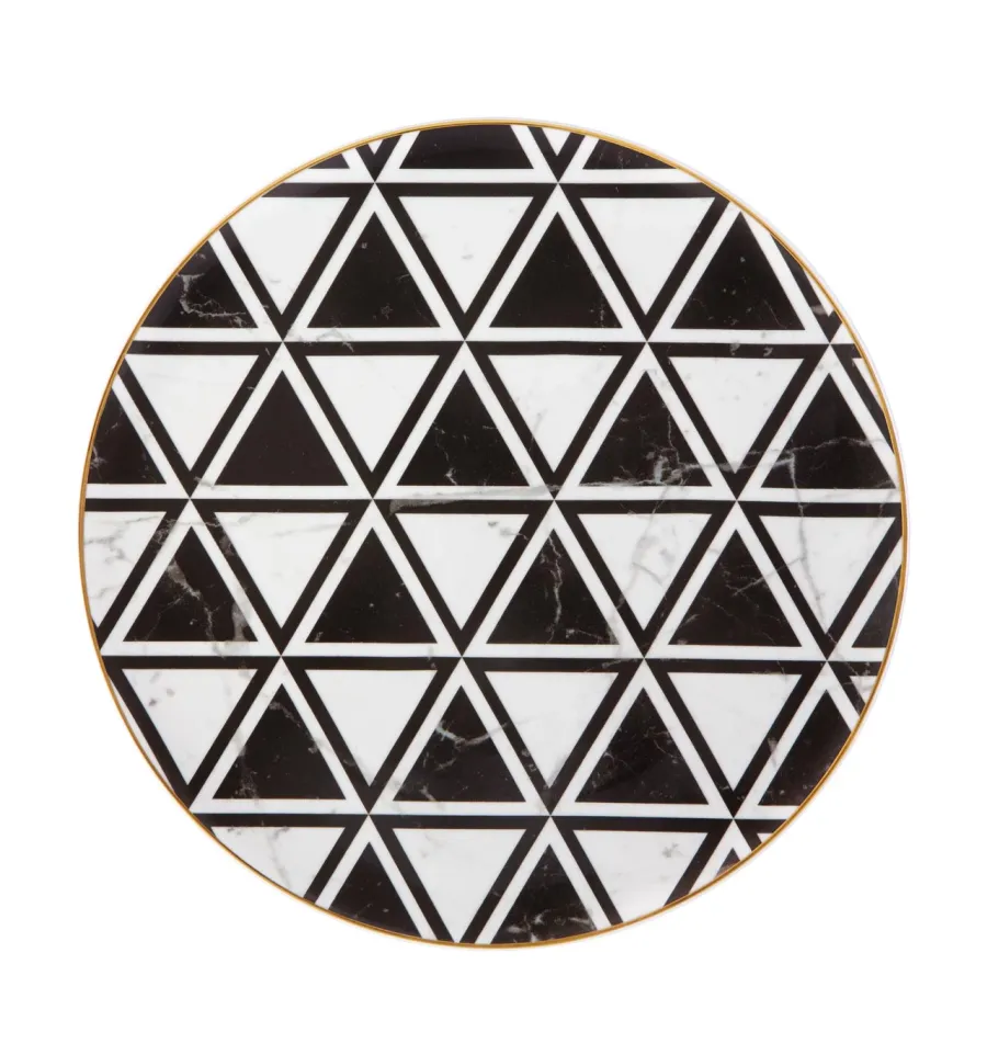 obrazek 1 Ekskluzywny porcelanowy talerz-półmisek Carrara w geometryczne wzory - Vista Alegre