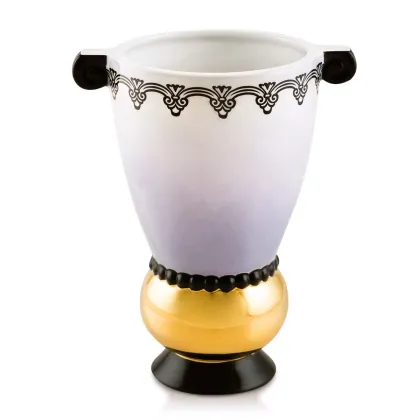 Picture Ceramic vase with a black Greek motif - Ahura