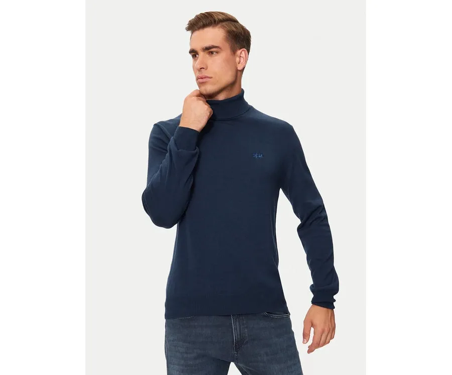 obrazek 1 La Martina Golf ZMS019 YW091 Granatowy Regular Fit