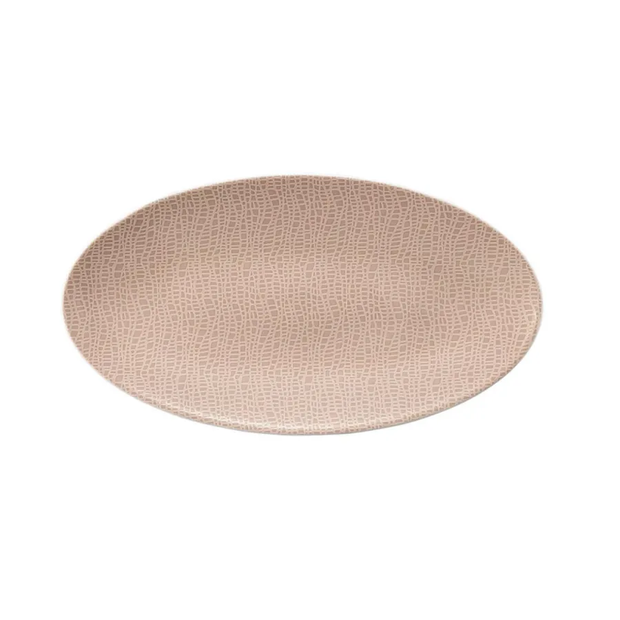 obrazek 1 Porcelanowy owalny półmisek 33x18 cm zdobiony różowym motywem - Seltmann Weiden
