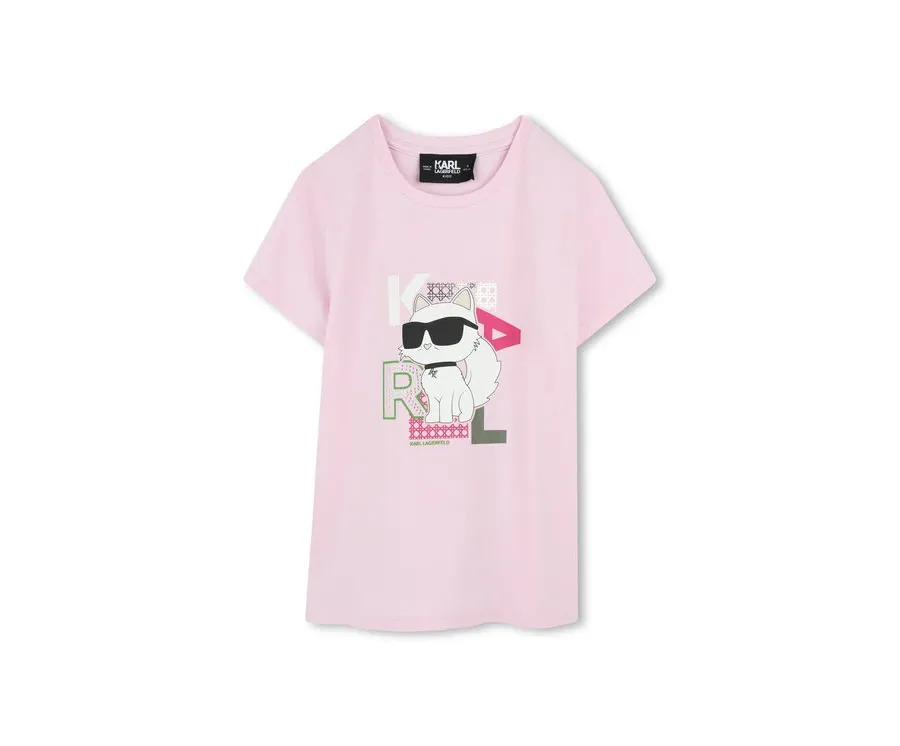 obrazek 1 Karl Lagerfeld Kids T-Shirt Z30491 S Różowy Regular Fit
