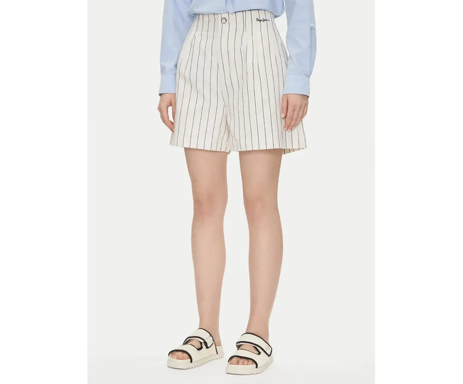 obrazek 1 Pepe Jeans Szorty materiałowe Henar PL801163 Beżowy Loose Fit