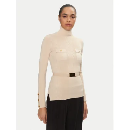 Zdjęcie Elisabetta Franchi Golf MK-11B-46E2-V350 Beżowy Regular Fit
