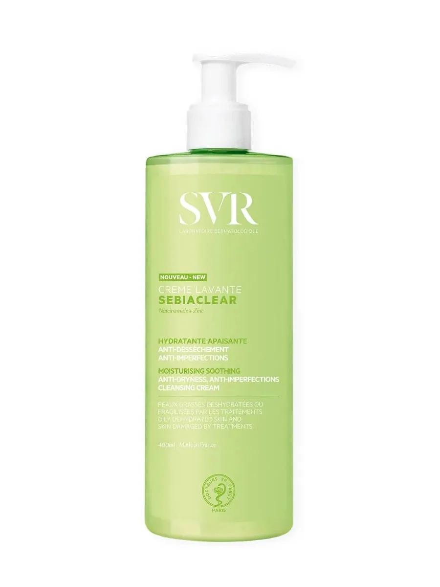 obrazek 1 SVR Sebiaclear Creme Lavante Kojący krem do oczyszczania skóry trądzikowej i wrażliwej 400 ml