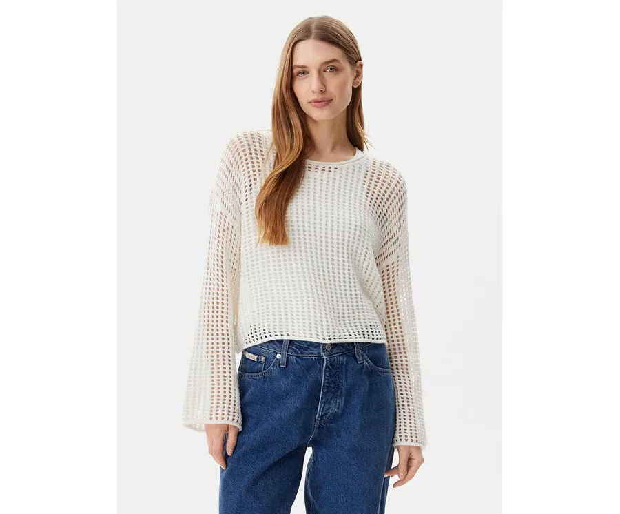 obrazek 1 Vans Sweter Mila VN000M9H Écru Loose Fit