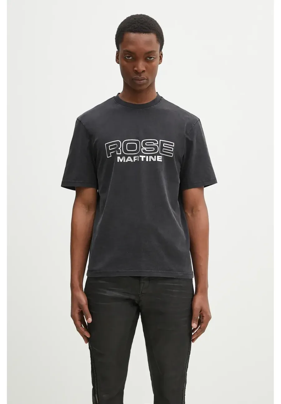 obrazek 1 Martine Rose t-shirt bawełniany Classic kolor czarny z nadrukiem 603JE01002D