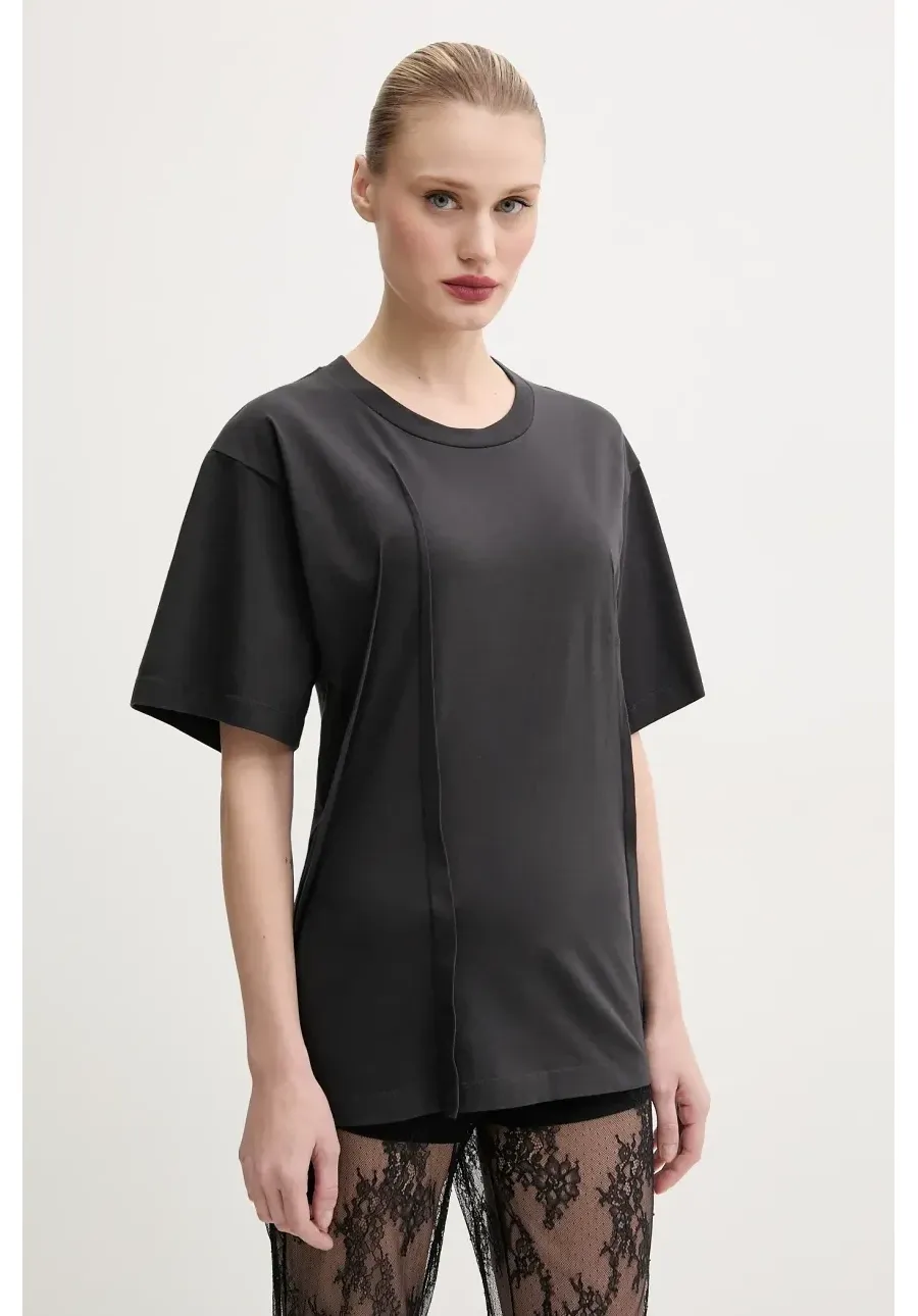 obrazek 1 MM6 Maison Margiela t-shirt bawełniany damski kolor czarny S52GC0328