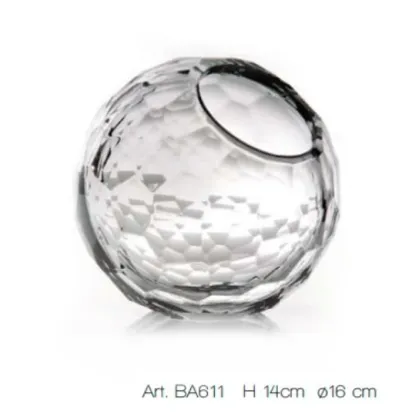 Zdjęcie Włoski stylowy pojemnik do łazienki z polerowanego kryształu fume - Il Paralume Marina