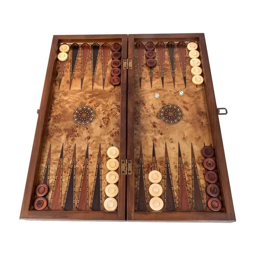 obrazek 3 Gra Backgammon wyprodukowana z litego drewna - Helena Woodart