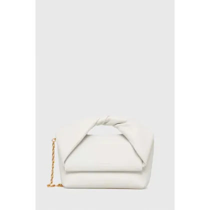 Zdjęcie JW Anderson torebka skórzana Midi Twister Bag kolor beżowy HB0539.LA0088