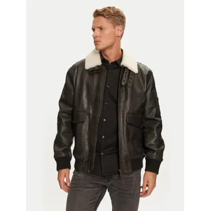 Zdjęcie Hugo Kurtka skórzana Loran 50521030 Czarny Regular Fit HUGO