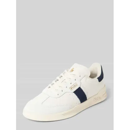 Zdjęcie Sneakersy skórzane z detalami z logo