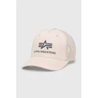 Zdjęcie Alpha Industries czapka z daszkiem kolor beżowy z nadrukiem