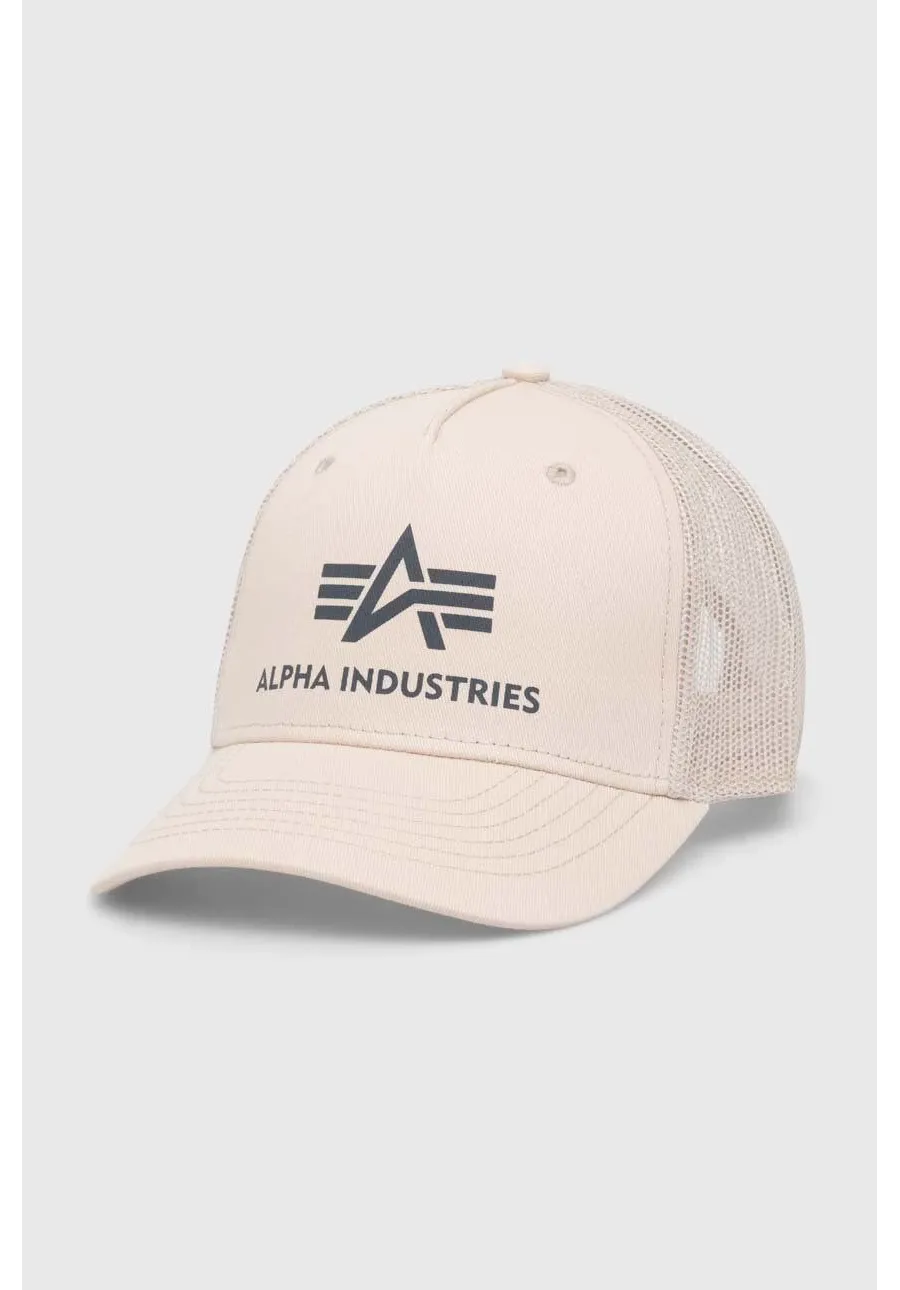 obrazek 1 Alpha Industries czapka z daszkiem kolor beżowy z nadrukiem