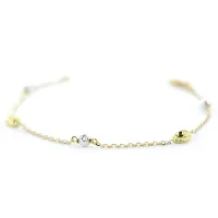 Picture Yellow and white gold bracelet for a girl