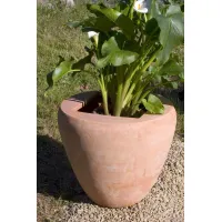 Zdjęcie Okrągła donica na kwiaty wykonana z terakoty- Fornace Masini