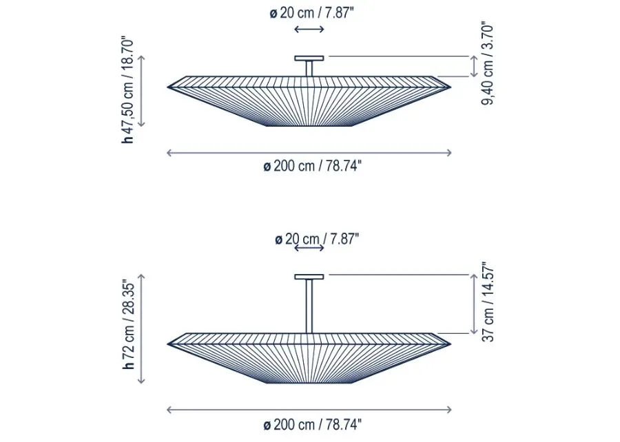 obrazek 3 Elitarna lampa sufitowa w stylu nowoczesnym ⌀ 200 cm