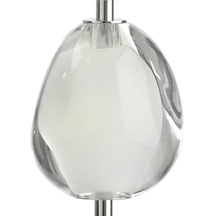obrazek 3 Lampa stołowa dmuchanymi elementami kryształowymi H.80xL.30xP.30 cm