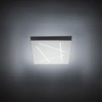 Picture Straight from Italy - white ceiling lamp, Flat ceiling lamp, 35 cm