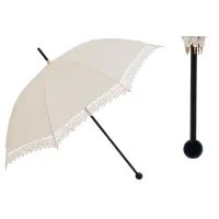 Picture Stylish women's ivory wedding umbrella decorated with lace - Pasotti