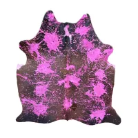 Picture Avant-garde decorative rug made of cowhide