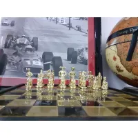 Zdjęcie Prestiżowy brązowy zestaw do gry w szachy - Constatntions Manopoulos