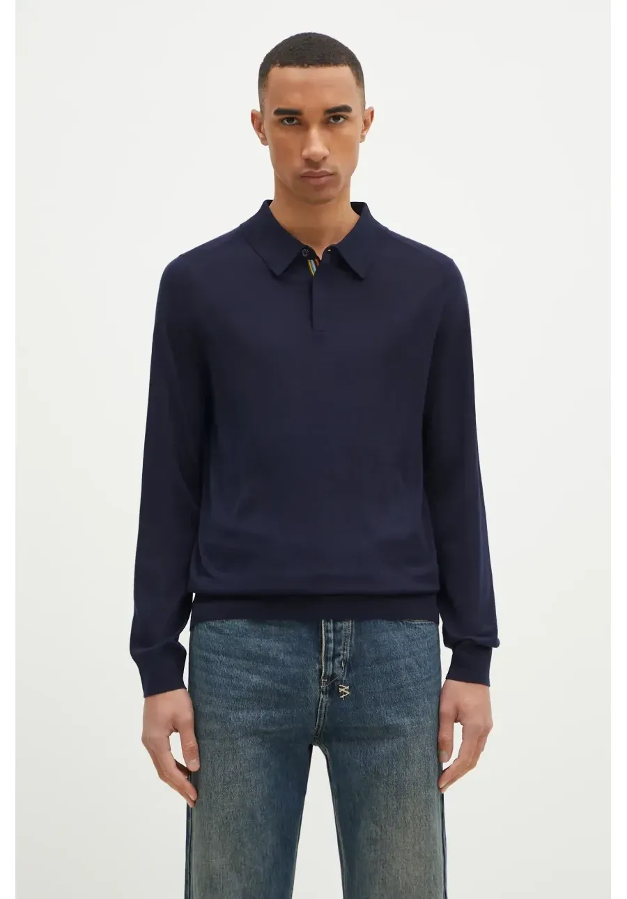 obrazek 1 Paul Smith sweter wełniany męski kolor czarny lekki M1R-241Z-P02093
