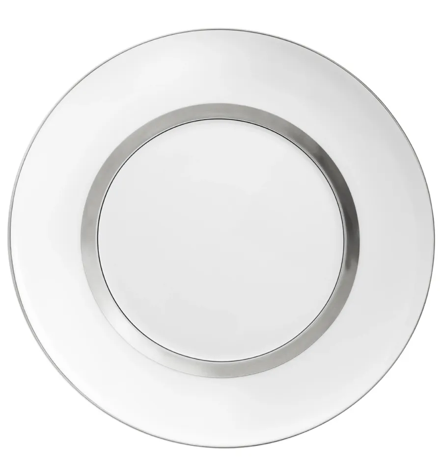 obrazek 1 Klasyczny porcelanowy talerz deserowy Domo Platinium z platynowym detalem - Vista Alegre