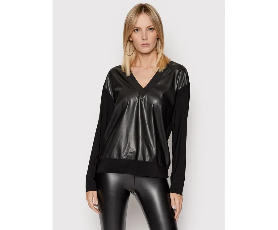 obrazek 1 DKNY Bluzka P1RHZC90 Czarny Regular Fit