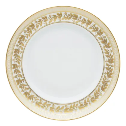 Zdjęcie Porcelanowy talerz obiadowy 25 cm ze złotym roślinnym ornamentem z kolekcji Anna - Vista Alegre