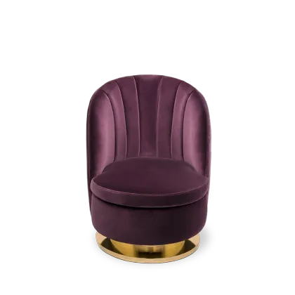 Zdjęcie Fioletowy fotel gabinetowy