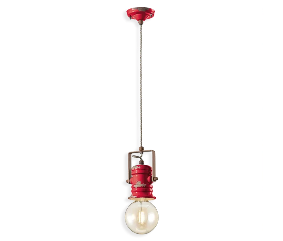 obrazek 6 Stylowa mała lampa wisząca Urban w stylu retro z Włoch