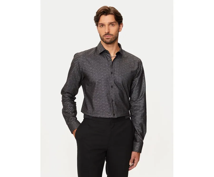 obrazek 1 Hugo Koszula Elisha02 50524846 Czarny Extra Slim Fit HUGO